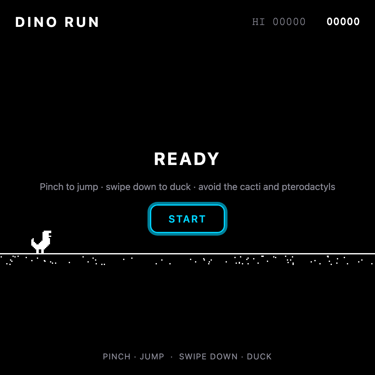 Dino Run running on the Meta Ray-Ban Display